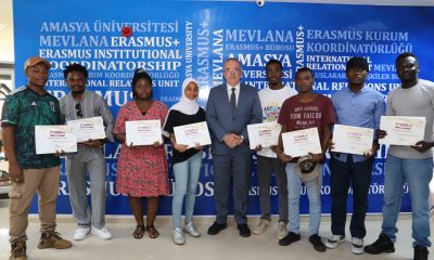 Amasya Üniversitesinde Türkçe dil eğitimini tamamlayan yabancı öğrenciler sertifikalarını aldı