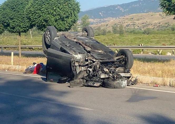 Taşova’da takla atan otomobilin sürücüsü yaralandı