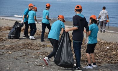 Samsun’da Dünya Temizlik Günü kapsamında sahillerde temizlik yapıldı