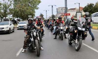 Trabzon’da motosiklet tutkunları gaziler için kenti turladı