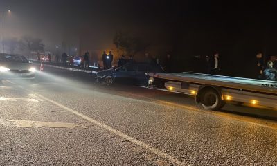 Düzce’de nişan konvoyundaki araç kaza yaptı, 1 kişi yaralandı