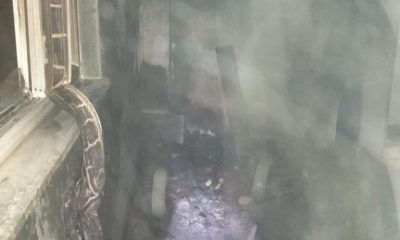Samsun’da caminin imam odasındaki yangın hasara neden oldu