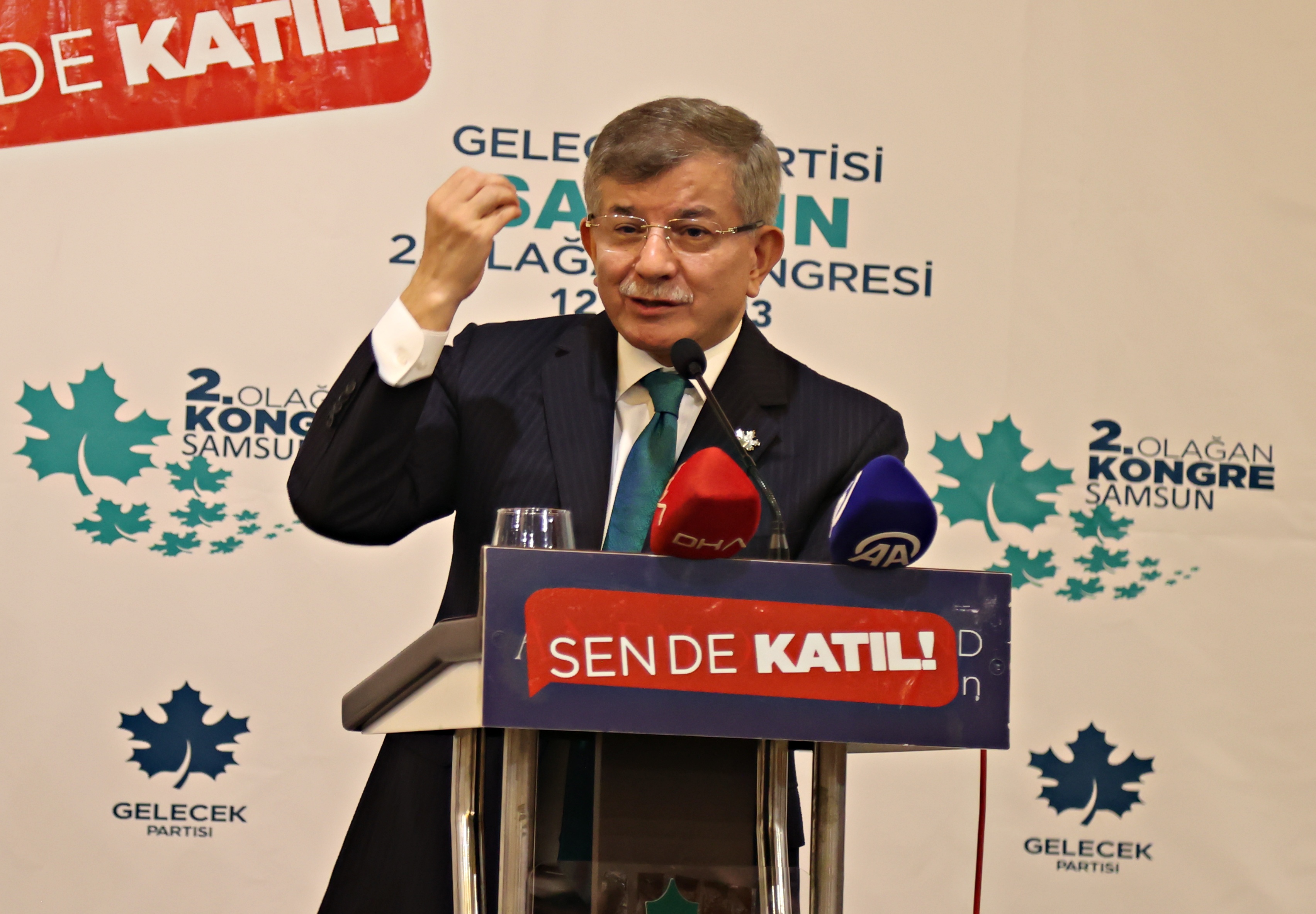 Gelecek Partisi Genel Başkanı Davutoğlu, partisinin Samsun il kongresine katıldı: