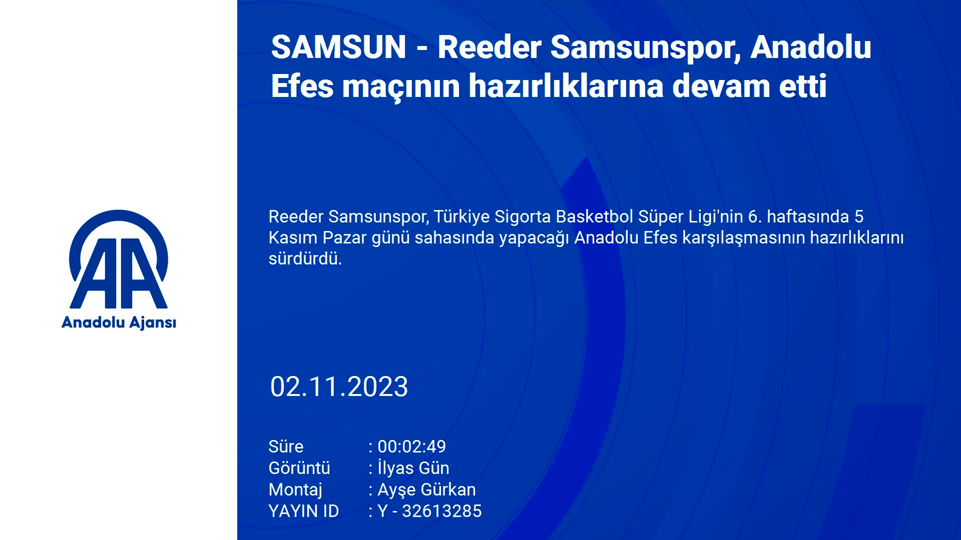 Reeder Samsunspor, Anadolu Efes maçının hazırlıklarına devam etti
