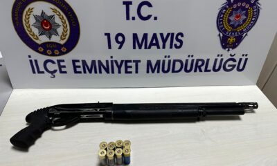 Samsun’da durdurulan 3 araçta ruhsatsız tabanca ve pompalı tüfek bulundu