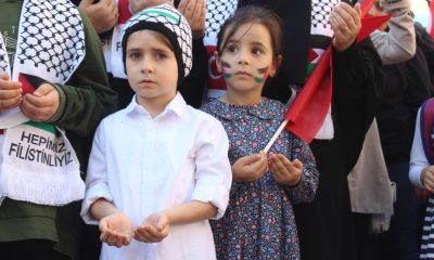 Trabzon ve Artvin’de Filistin’e destek yürüyüşü yapıldı