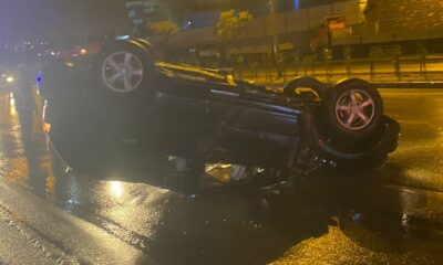 Karabük’te devrilen araçtaki 3 kişi yaralandı