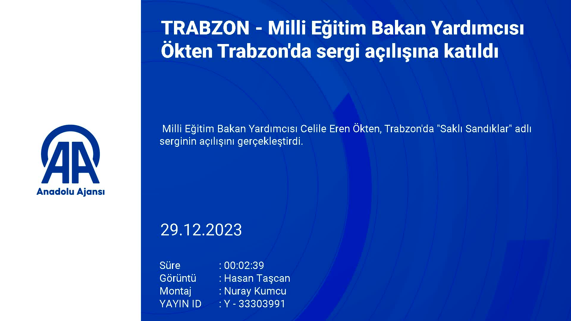 Milli Eğitim Bakan Yardımcısı Ökten Trabzon’da sergi açılışına katıldı