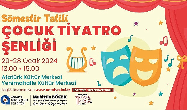 Antalya Büyükşehir Belediyesi’nden çocuklara tatilde tiyatro armağanı