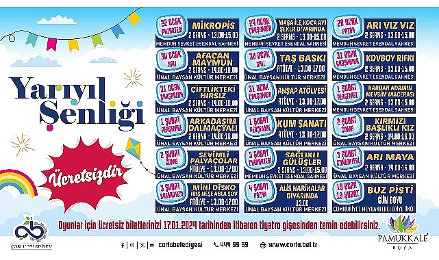 Çorlu Belediyesi Yarıyıl Şenliği Başlıyor!