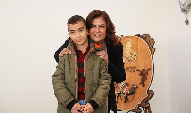 İlkokul öğrencisi Ali Efran’dan Başkan Çerçioğlu’na ziyaret