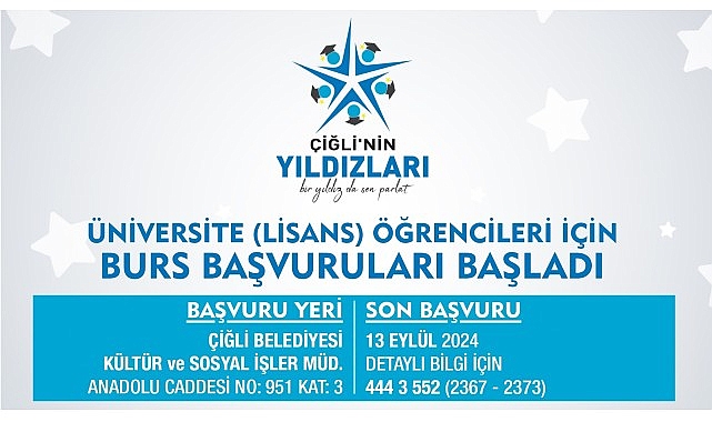 Çiğli’de Üniversite Burs Başvuruları başladı