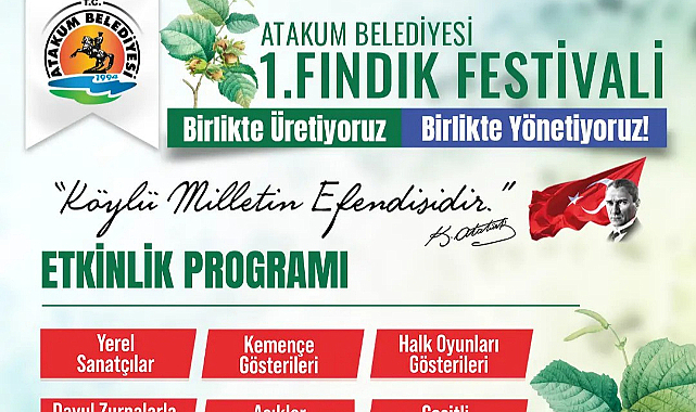 Atakum Belediyesi 1. Fındık Festivali başlıyor