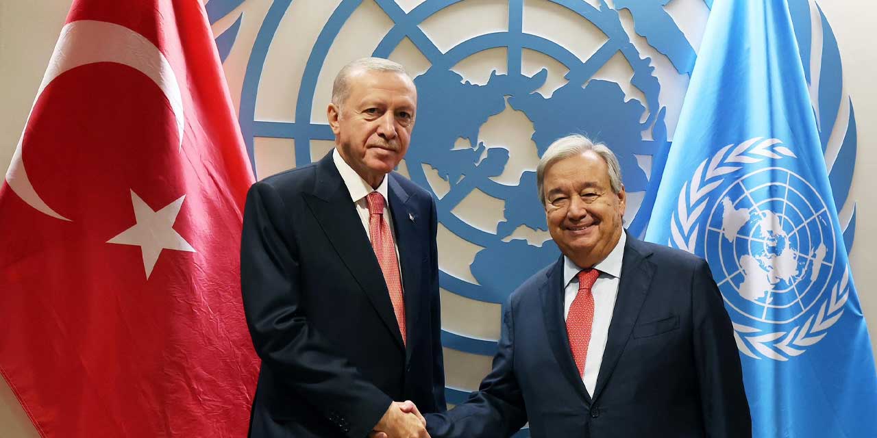 Cumhurbaşkanı Erdoğan, BM Genel Sekreteri Guterres ile bir araya geldi: KKTC talebinde bulundu