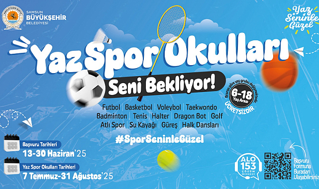 Samsun’da Ücretsiz Yaz Spor Okulları Başvuruları Başladı