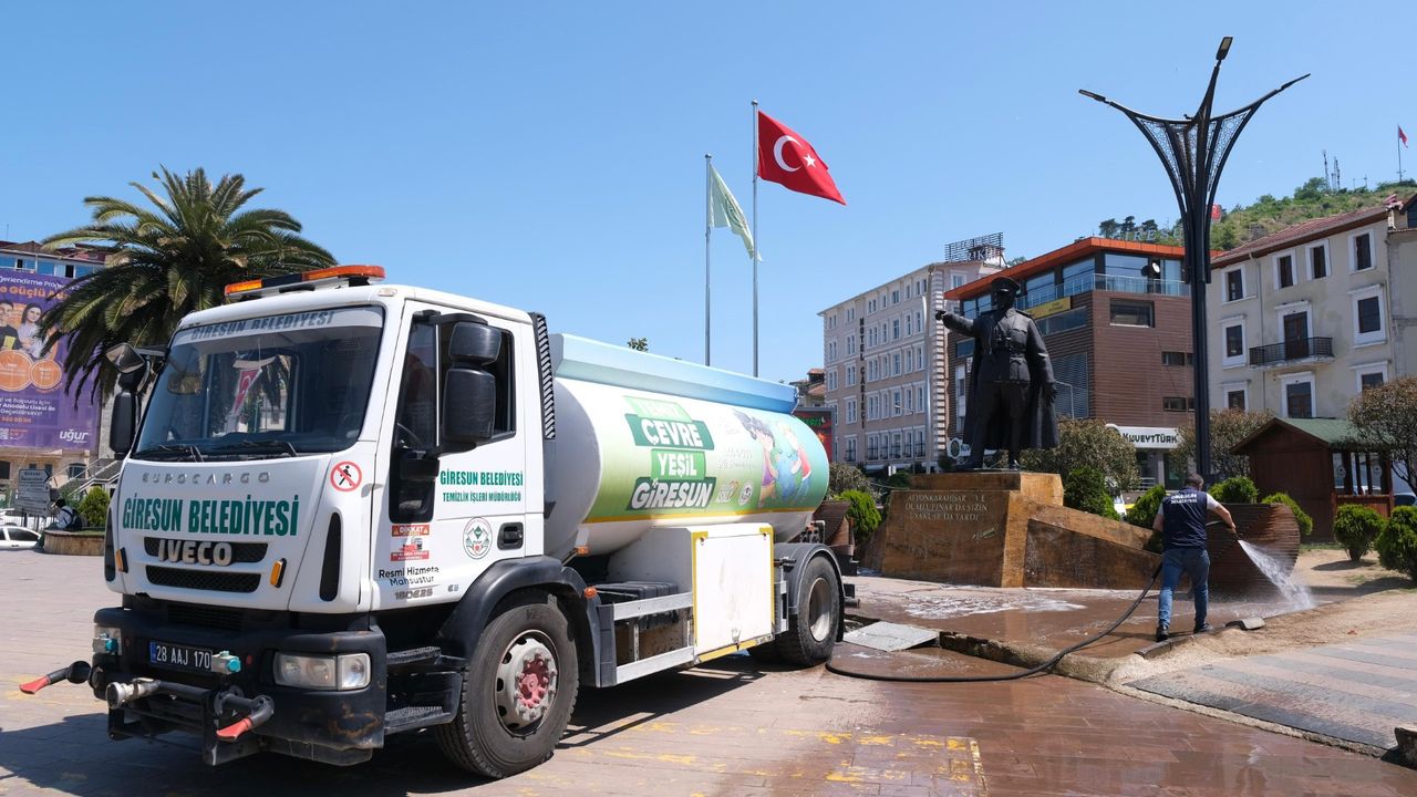 Giresun’da Cadde ve Sokak Temizliği İçin Yıkama Seferberliği