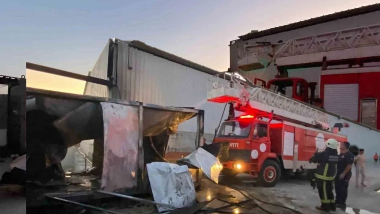 Antalya Serik’te Plastik Deposu Yanında Konteyner Yangını: Elektrik Kontağı Şüphesi