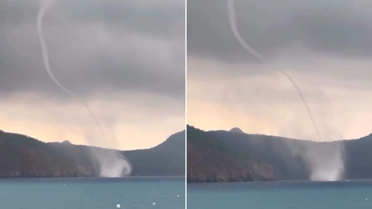 Antalya’da Denizde Hortum Görüntülendi, Yetkililer Uyardı
