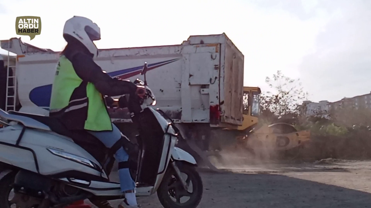 Ordu’da Motor Eğitim Pistinde Ağır Vasıta Tehlikesi