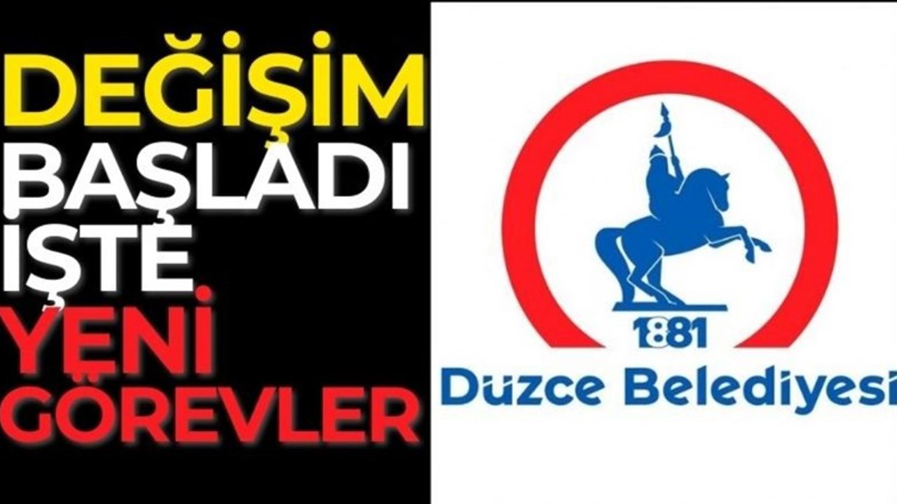 Düzce Belediyesi’nde 2025 Öncesi Görev Değişiklikleri Yapıldı