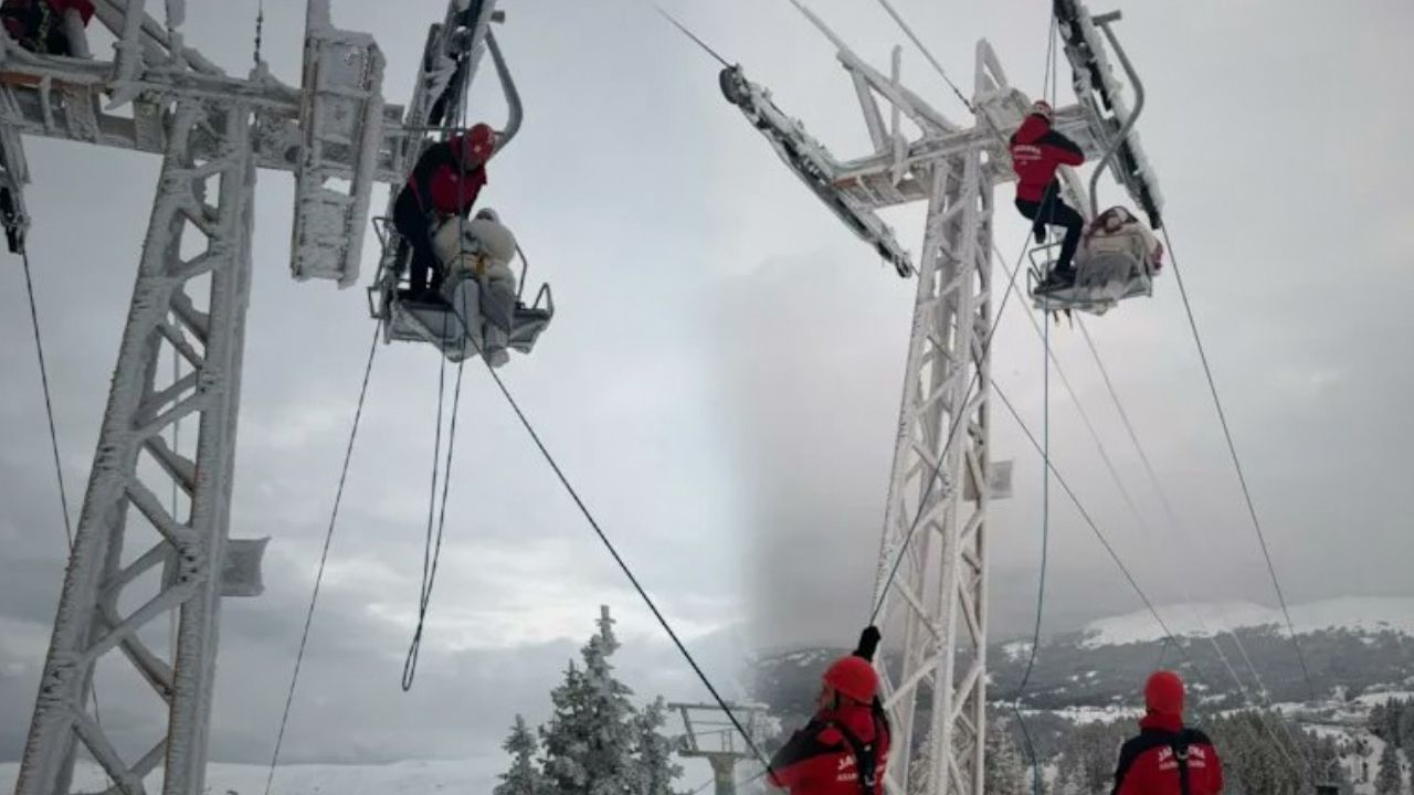 Uludağ’da Telesiyej Arızası: Yolcular Havada Mahsur Kaldı
