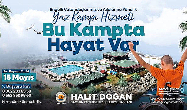 Samsun’da Engelliler İçin Ücretsiz Yaz Kampı Başvuruları Başladı