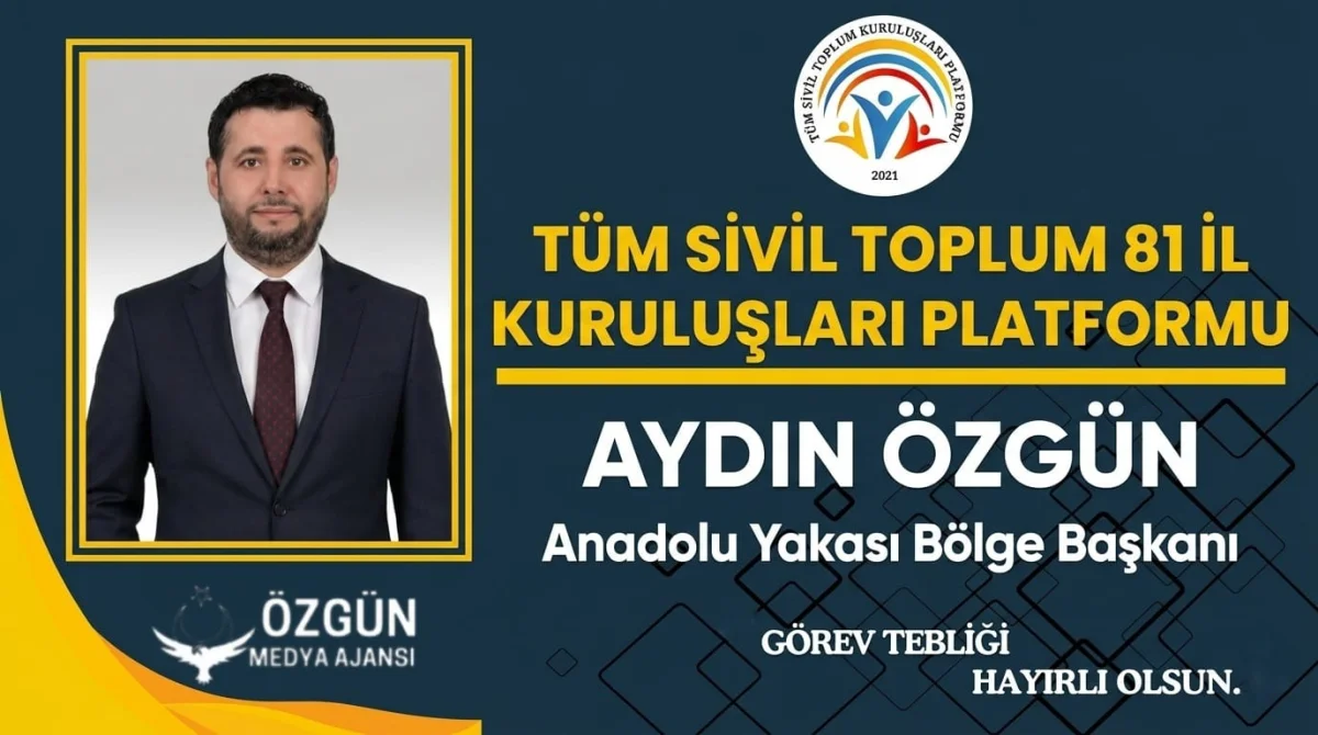 Sivil toplum platformunda Anadolu Yakası Bölge Başkanlığı ataması