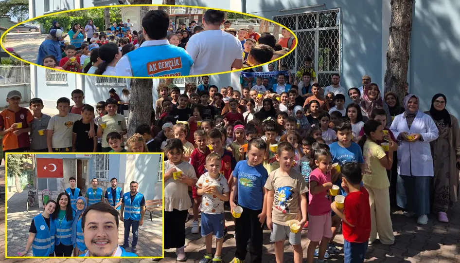 AK Partili gençlerden Kur’an kursu öğrencilerine dondurma