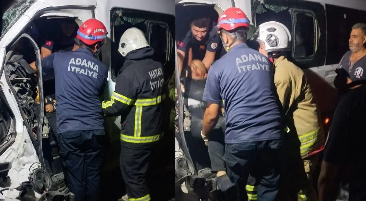 Hatay’da servis minibüsü tırla çarpıştı: 1 ölü, 14 yaralı