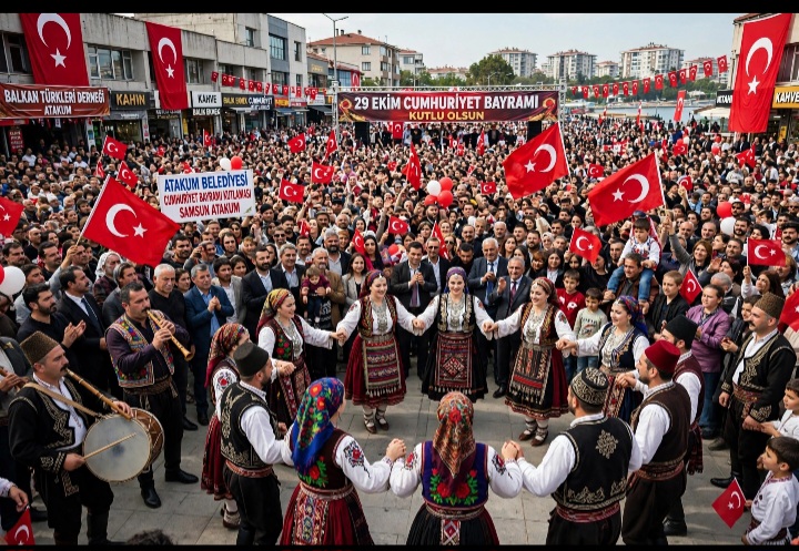 0SAMSUN’DA BALKAN TÜRKLERİ CUMHURİYET COŞKUSU