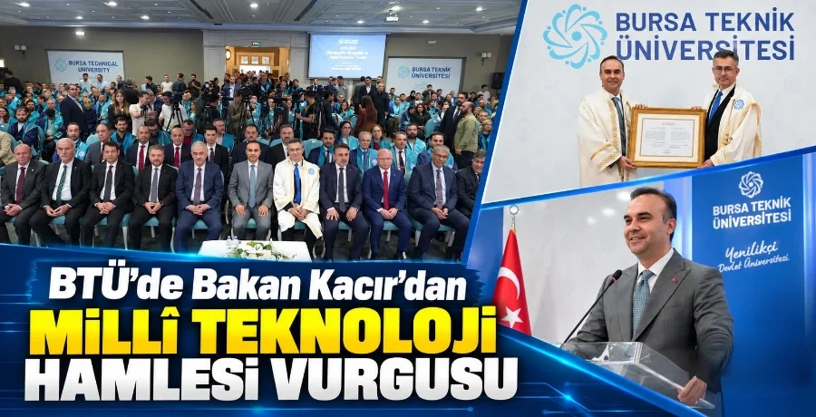 Bakan Kacır BTÜ açılışında fahri doktora aldı
