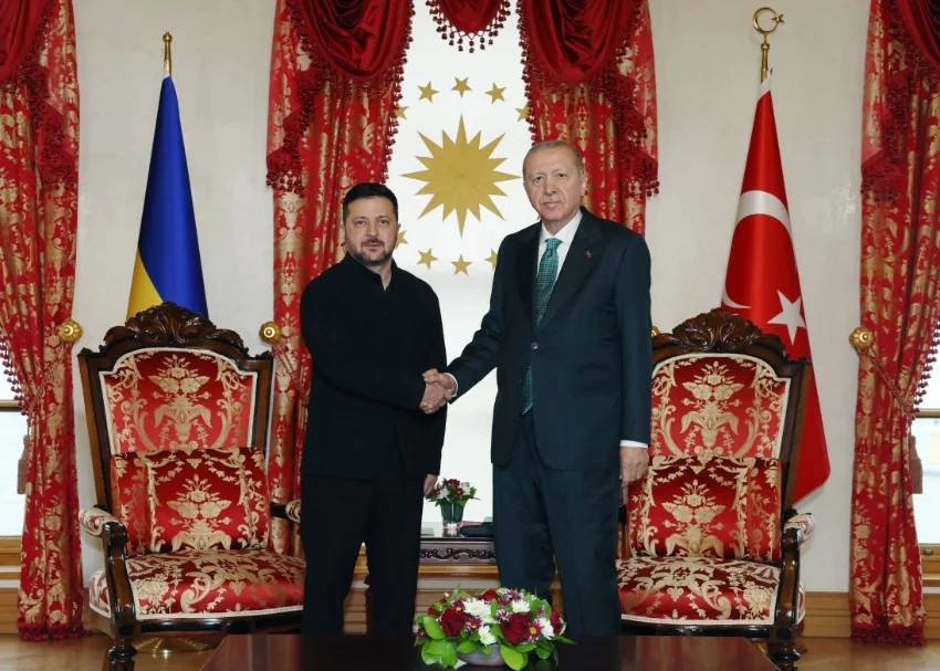 Erdoğan, Zelenskiy’i Dolmabahçe’de kabul etti
