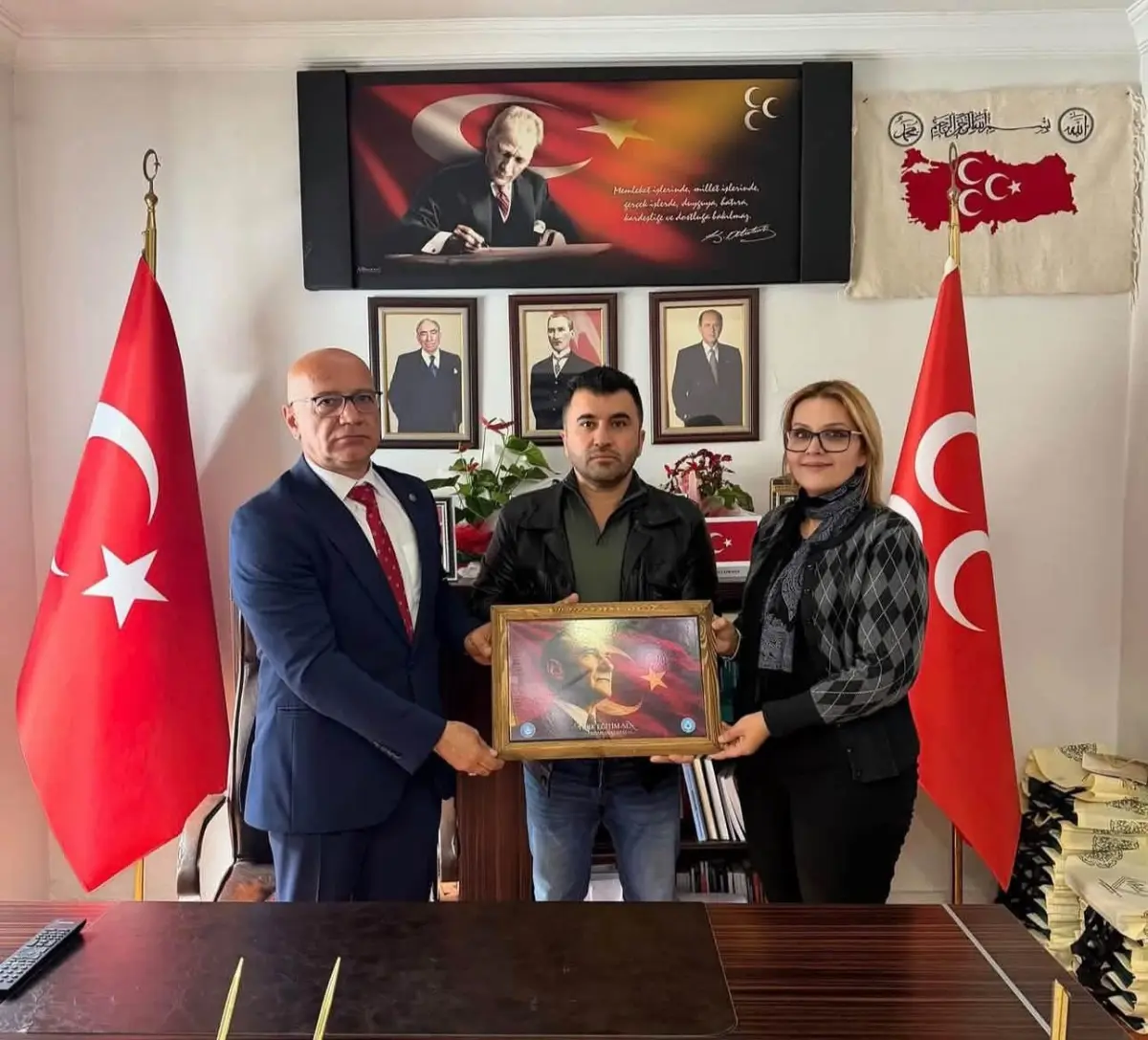 MHP Ardahan İl Başkanı, Kars İl Başkanı Okyay’ı ziyaret etti