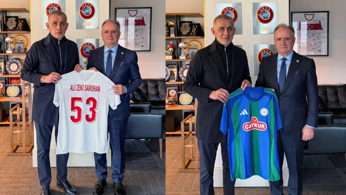 Saruhan, TFF Başkanı Hacıosmanoğlu’nu ziyaret etti