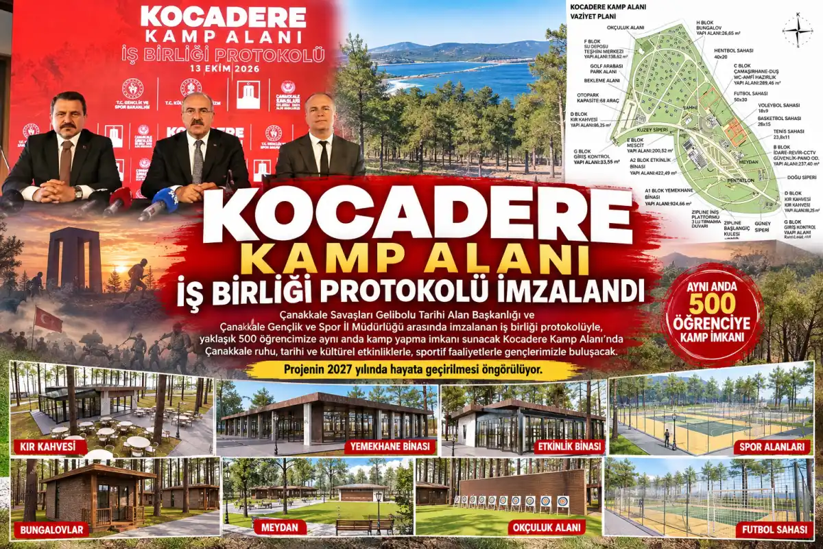 Kocadere Vadisi’ne 500 kişilik yeni kamp alanı kuruluyor