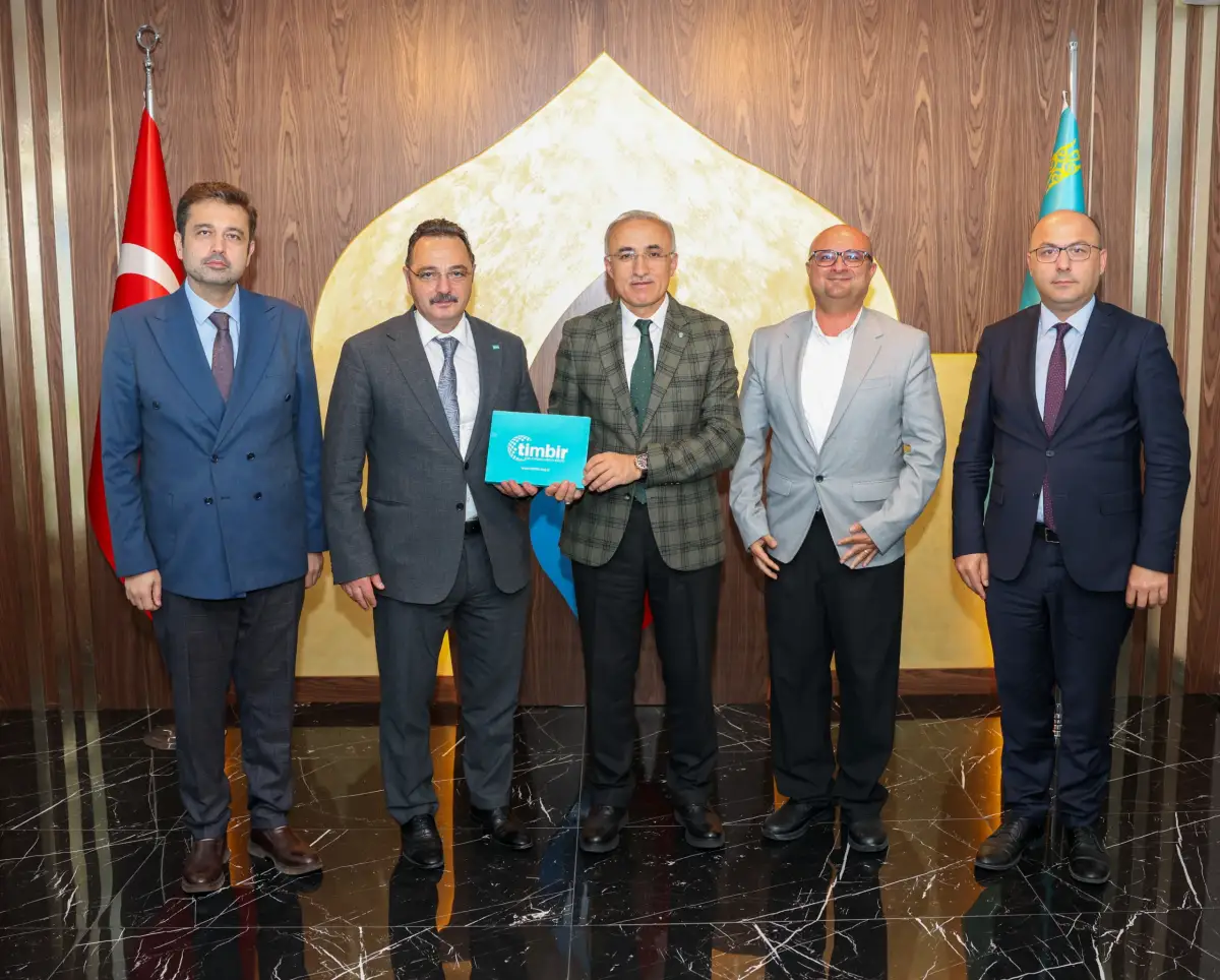 TİMBİR heyeti Hoca Ahmet Yesevi Üniversitesi ile görüştü